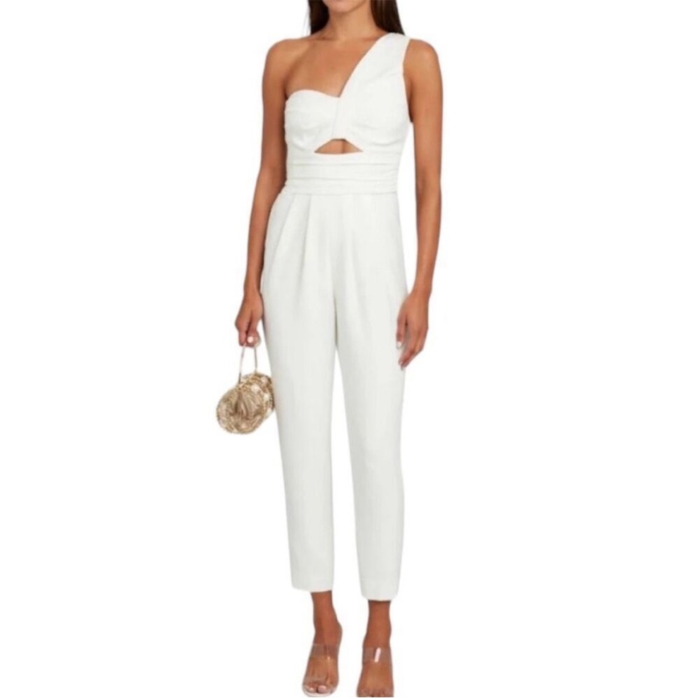 A.L.C. White One-Shoulder Jumpsuit